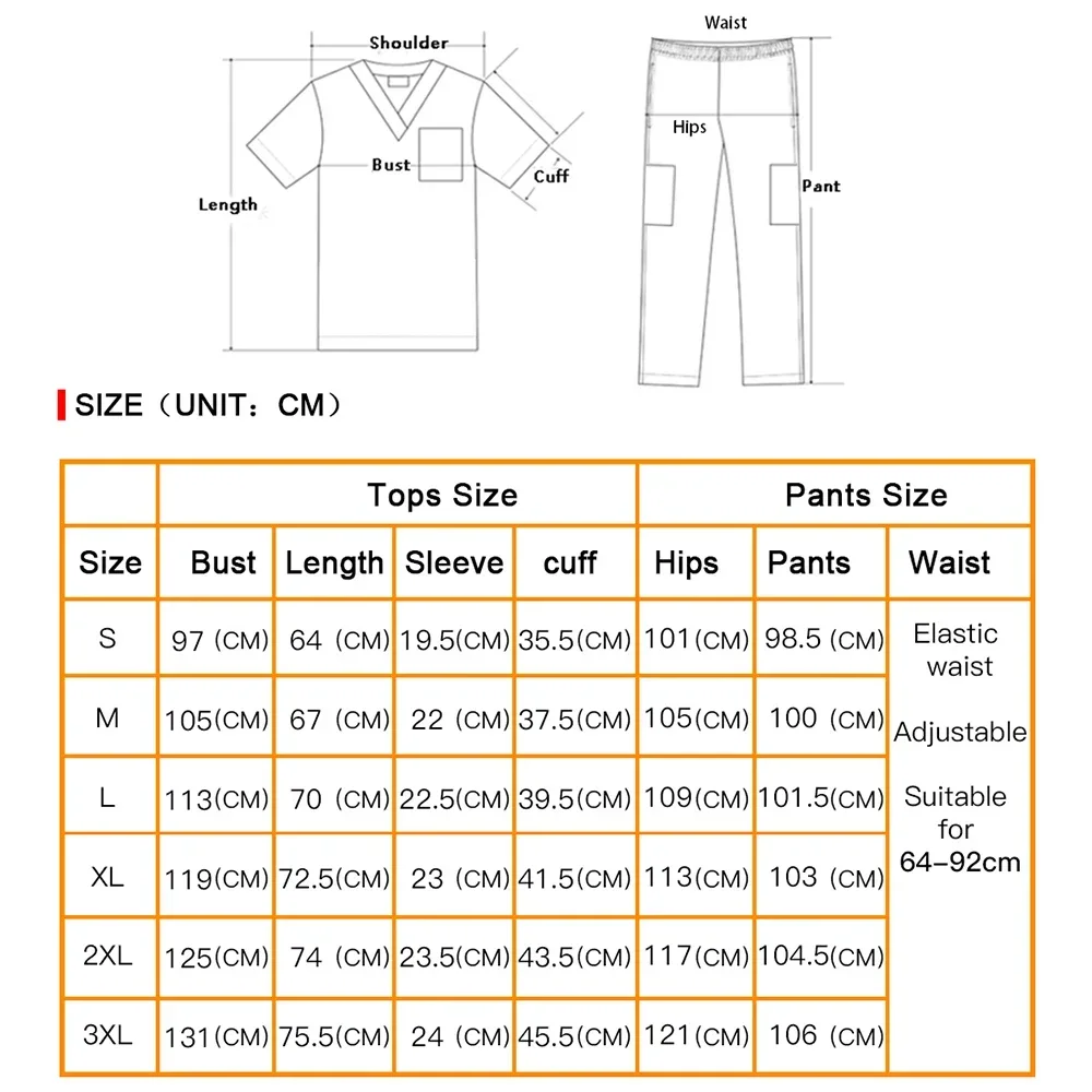 Men's Scrubs Medical Uniform Lab Set Male Wholesale Clinic Hospital Doctor Overalls V-neck Fashion Scrub Pharmacy Nurse Clothes