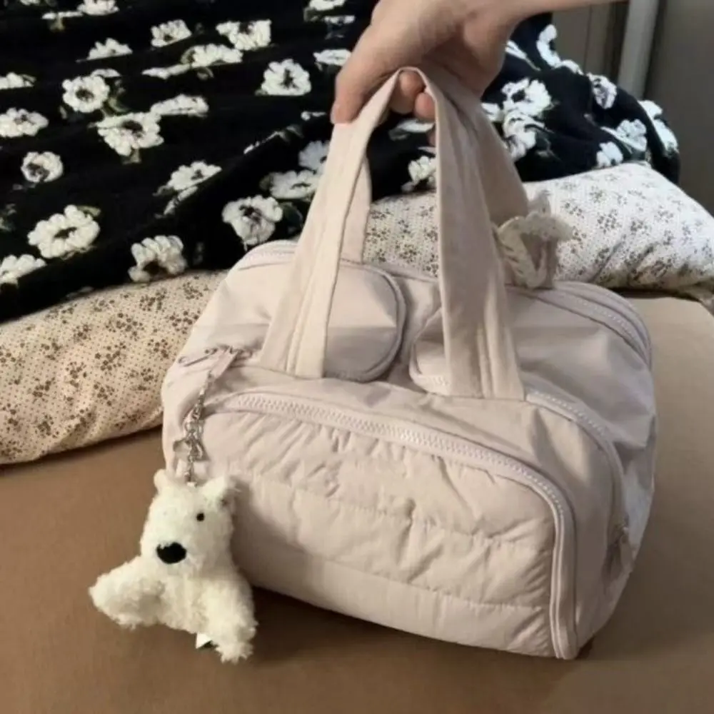 Multipocket Design Cosmetic Handbag Zipper Closure Double Side Open Portable Makeup Pouch Separate Dry and Wet Large Capacity