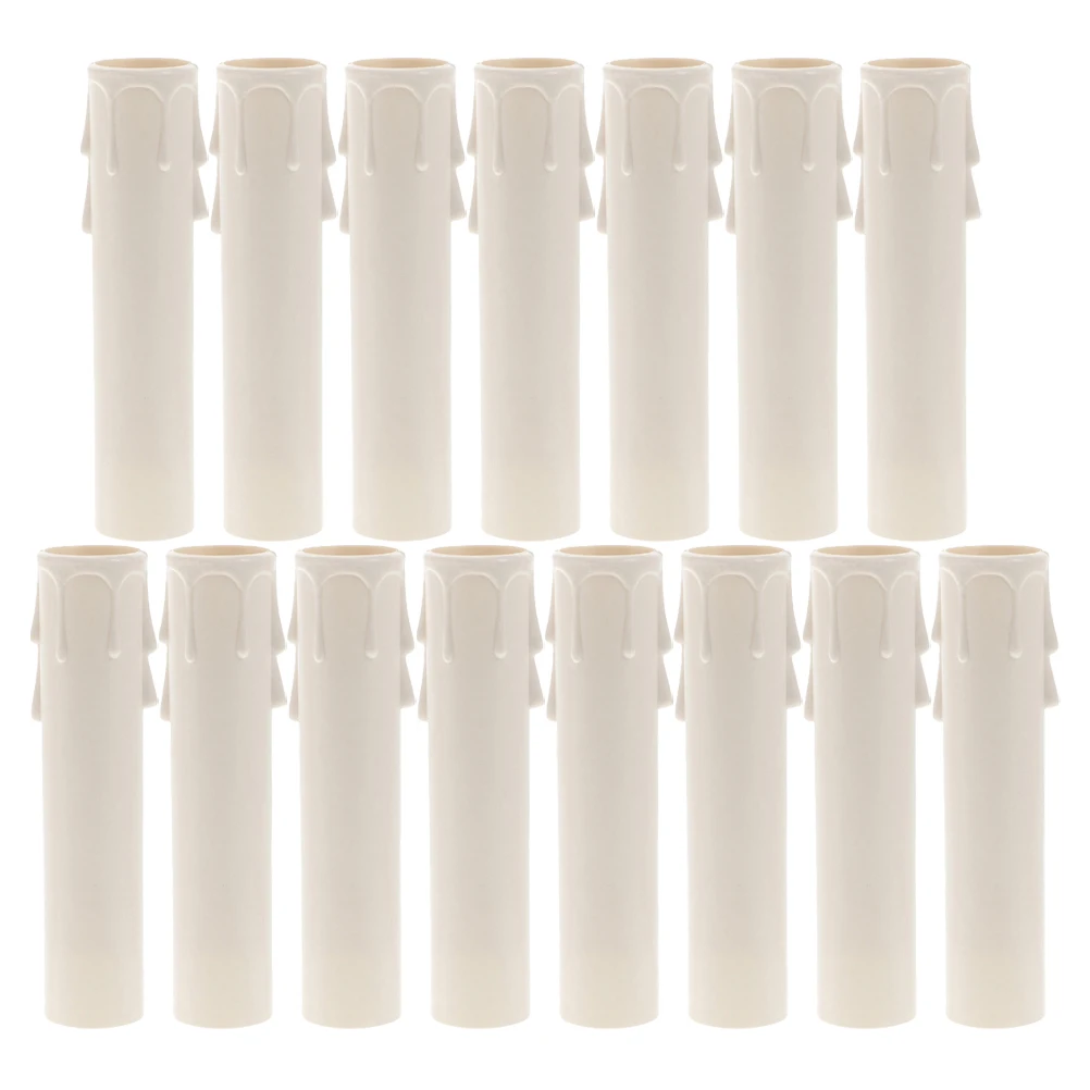 15 pezzi maniche coperture in plastica a goccia per candele lampadari raccordi tubi prese accessori per luci a goccia