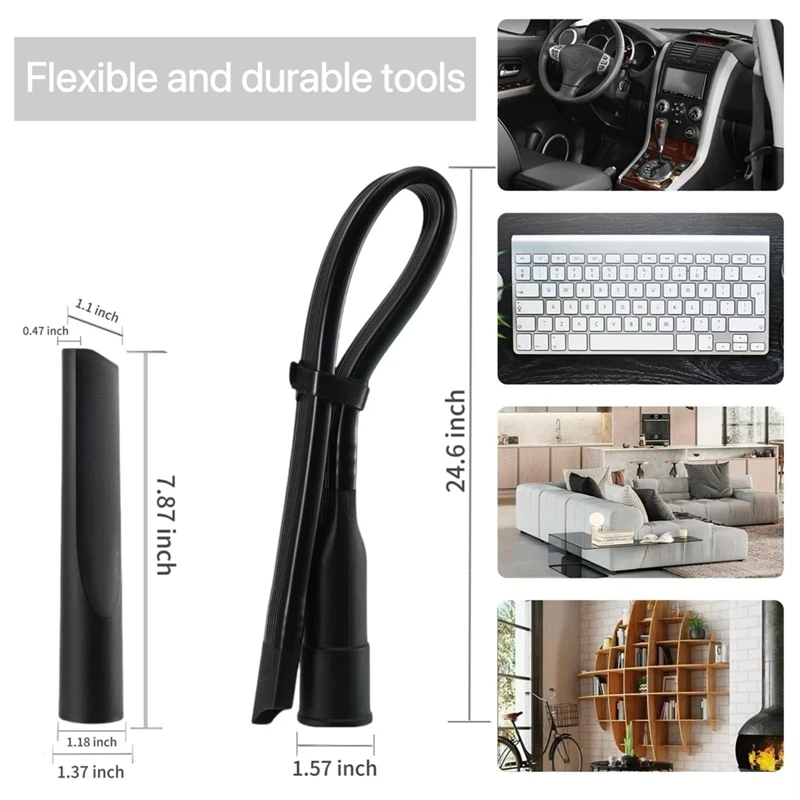Juego de limpieza de accesorios universales de 9 piezas, accesorio de vacío/cepillo/herramienta para rincones, para mangueras estándar de 32 Mm y 35 Mm