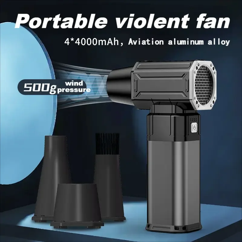 Hot Sales Portable Mini Hand Electric Turbo Fan Small Blower Jet Fan Air Duster for Cleaning Power Tools Battery Powered