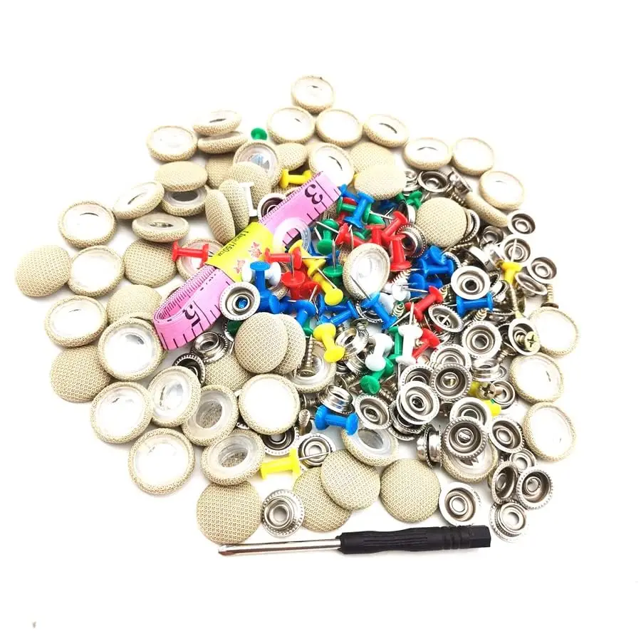 

60pcs Car Repair Headliner Button Buckle Fixing Screw Cap Roof Snap Rivets Beige