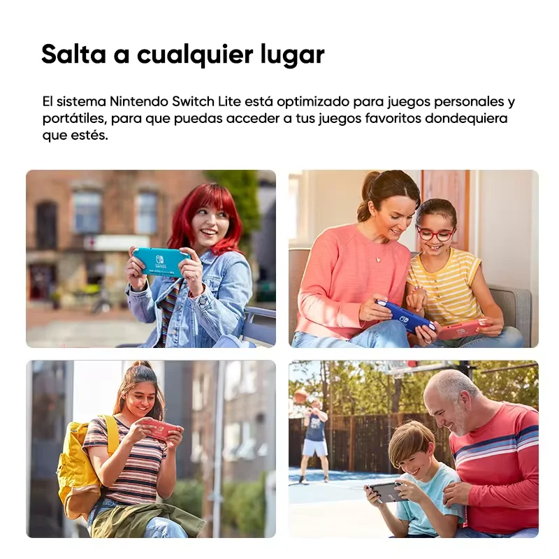 Consola Nintendo Switch Lite, consola de juegos con pantalla táctil LCD de 5,5 pulgadas, 32GB de almacenamiento interno, Bluetooth 4,1, almohadilla de Control integrada