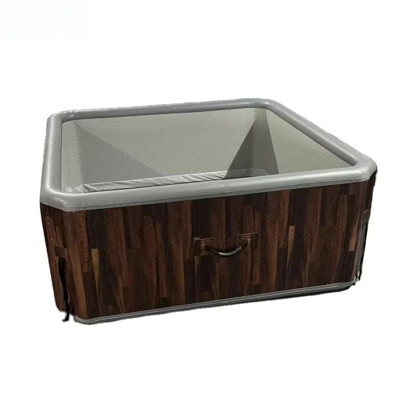 High Quality Portable Family Spa Pool Modern Design Drop Stitch Inflatable Hot Tub with Heating & Bubble Massage for Outdoor Use