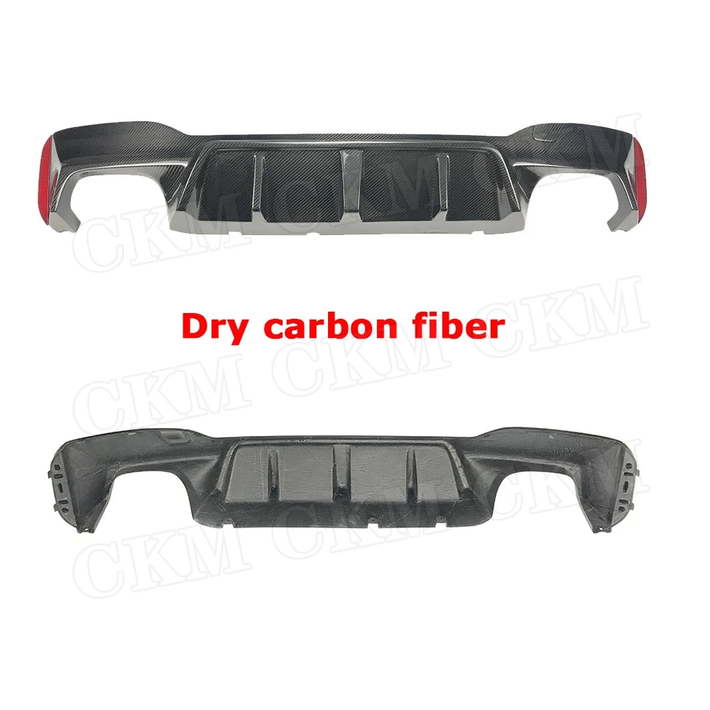 Dry Carbon Fiber Rear Lip Diffuser Splitters Flaps For BMW 5 Series F90 M5 Sedan 4 Door 2018- 2020 3D Style Back Bumper Guard