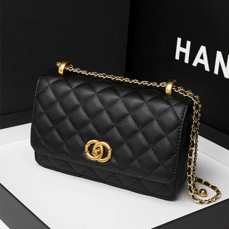 

Fang Fat Little Golden Ball Bag Bag New Fashion Women's Little Xiangfeng Lingge Chain Bag One Shoulder Crossbody