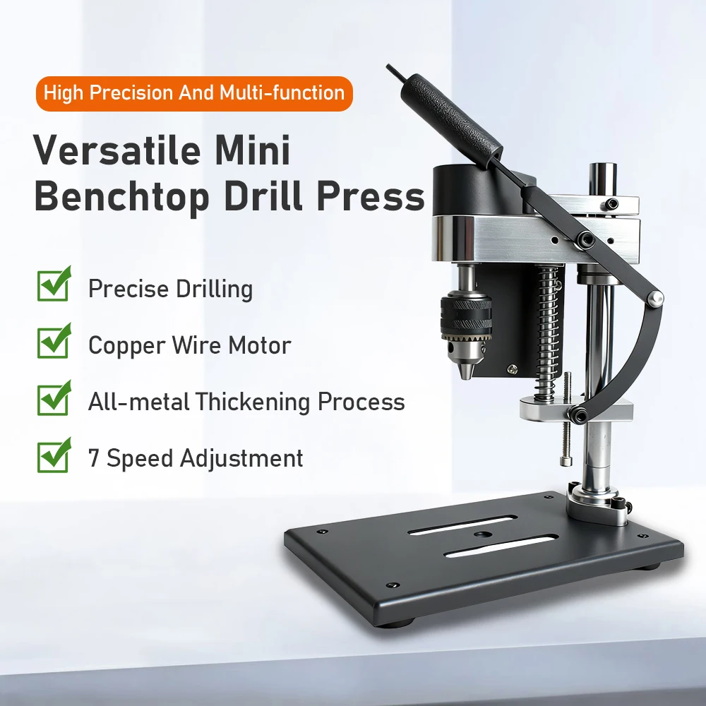 

Desktop Electric Drill Press Machine DC 775 Motor 0.6-6mm Drilling Tool for Home DIY, Jewelry Making and Small Works