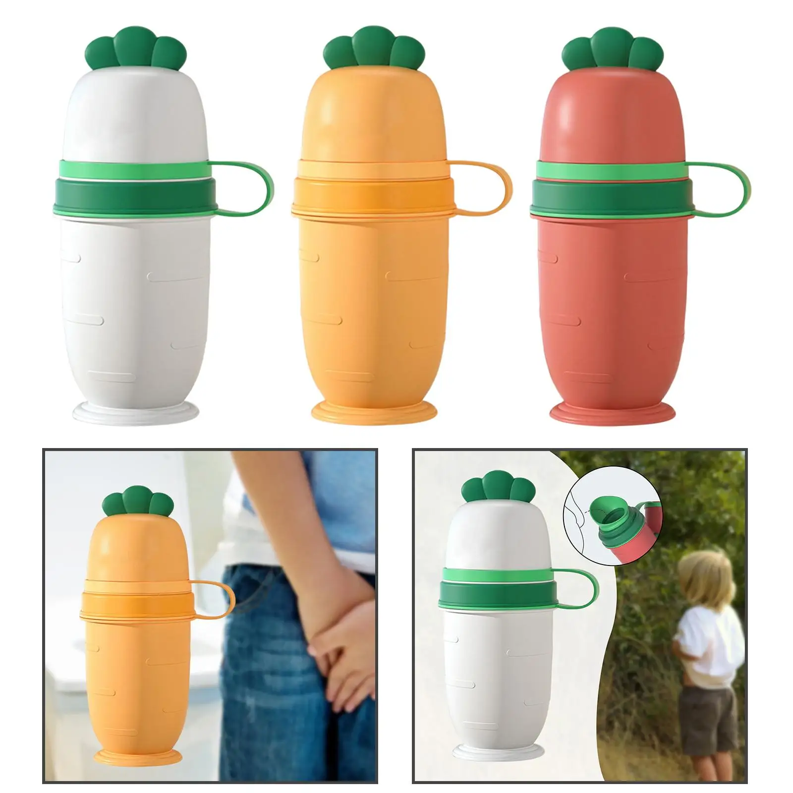 Cute Radish Portable Potty Urinal Leakproof for Toddlers Kids Road Trip Park