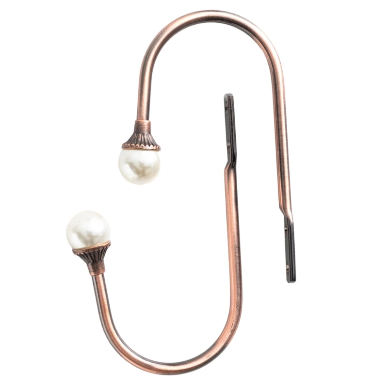 2 Chiếc Giữ Màn Ngọc Trai Tường Móc Châu Âu Ushape Móc Tường ZincAlloy Màn Rèm Khóa Phần Cứng Trang Sức Giọt