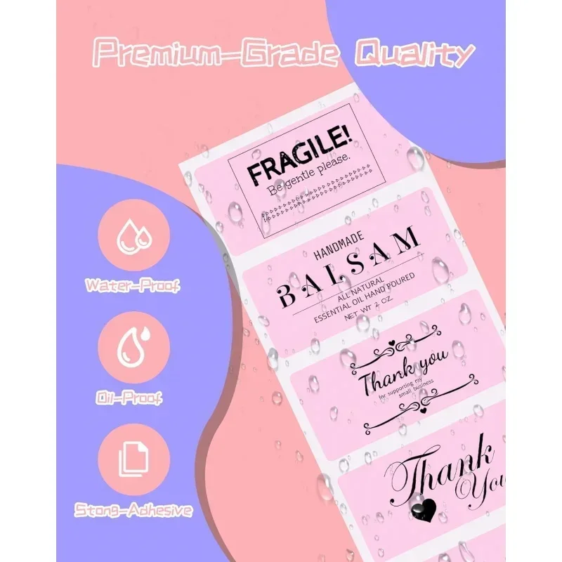 ملصقات حرارية مربعة Phomemo مقاس 2.25 بوصة × 1.25 بوصة لطابعة ملصقات الشحن (لفة 1000 ملصق) ملصقات لاصقة حرارية