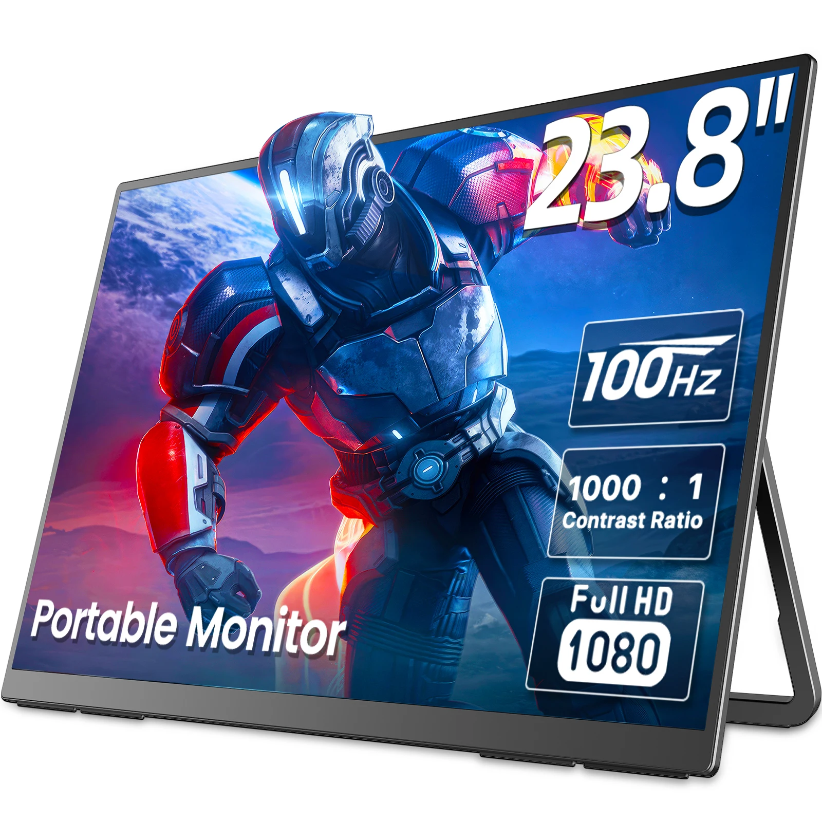 UPERFECT 24” 100HZ Portable Gaming Monitor FHD 180°Adjustable Large Laptop Display External Second Screen For PC Phone Steamdeck