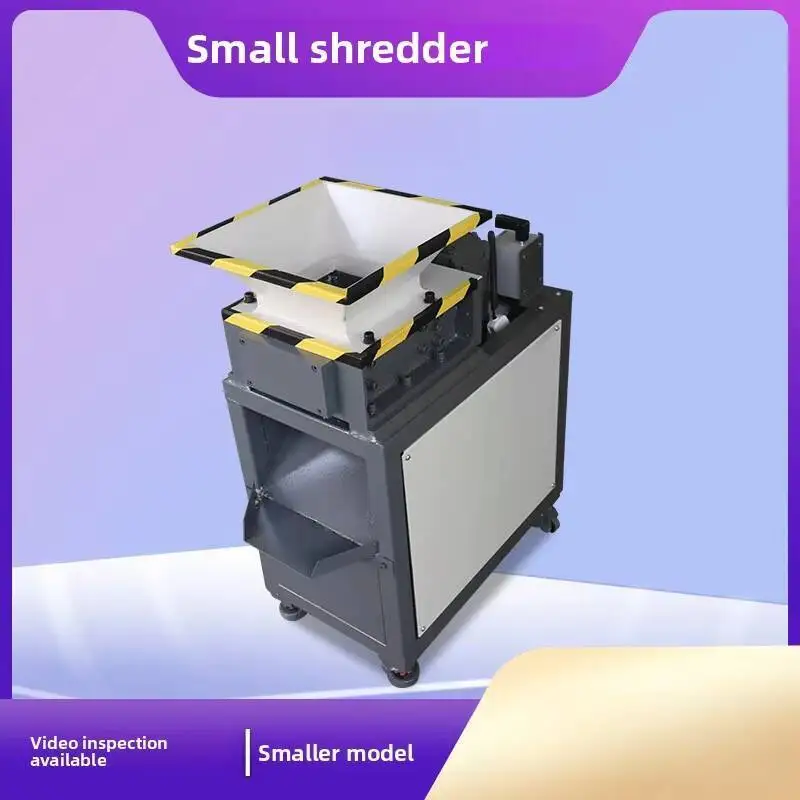 Small Kitchen Waste Double Shaft edder Manufacturer Plastic Wood Board Paper Book Crusher