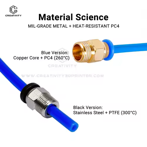 Creativity 3D PC4-M6 PC4-M5 PC4-01 PC6-01 Pneumatic Straight Connector Part Bore 4mm PTFE Tube Filament M6 Feed Fitting Coupler - Image 4
