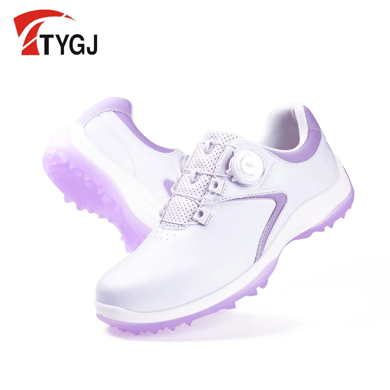 

TTYGJ golf shoes, new women's waterproof shoes,ultra-fine leather, anti-side-slip, lightweight, non-spike sports shoes for women