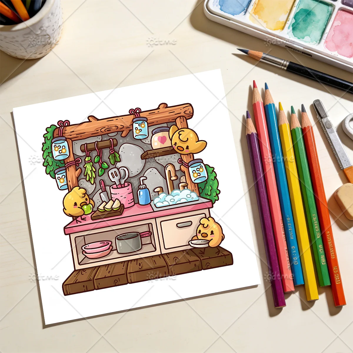 COMFY PLACES Malbuch mit kräftigen, einfachen Mustern für Erwachsene, niedliches Zeichenbuch, perfektes Geschenk für Party und Geburtstag ﻿ – Detail 9