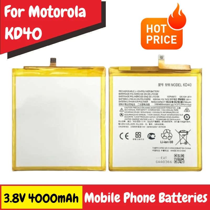 

3.8V 4000mAh KD40 Battery for Motorola Moto G8 Plus XT2019 XT2019-2 Phone Brand-New High Quality