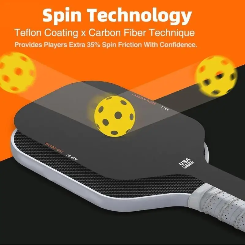 T700 Carbonfaser-Pickleball-Schläger-Set mit ergonomischem Griff, inklusive Aufbewahrungstasche und Bällen für das Heimtraining im Innenbereich. – Detail 15