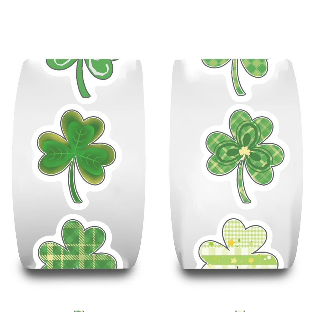 500 قطعة/لفة الحظ سانت باتريك DayStickers الهاتف الأخضر الكرتون مقاوم للماء دراجة الإبداعية دراجة الشارع الشهير الكتابة على الجدران ملصق #4