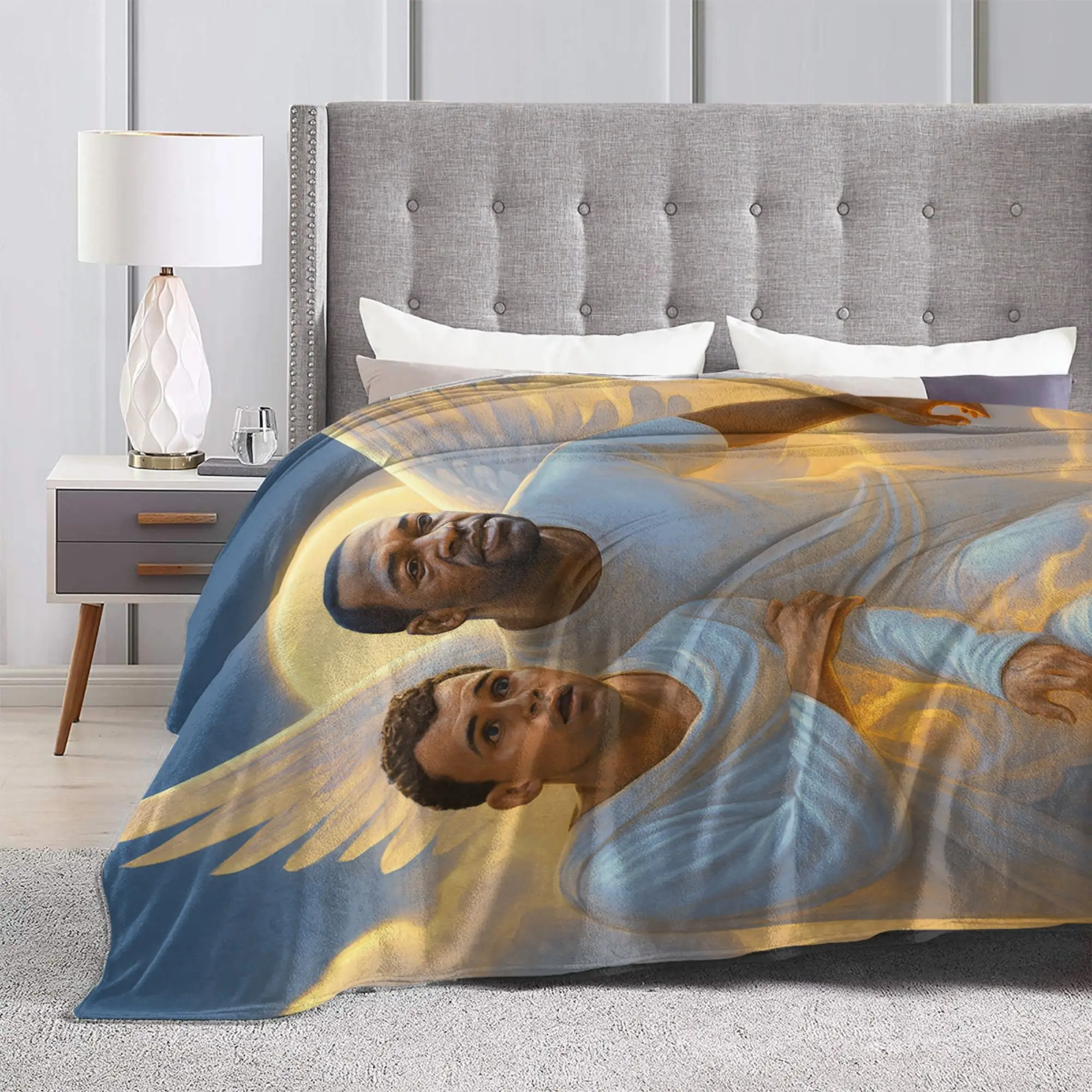 Charlie Kirk Angelic Advocate Flannel Throw Blankets  Blanket for Bedding Outdoor Warm Quilt