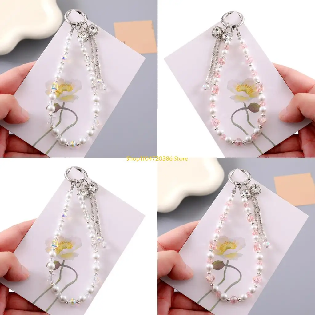 

K0EA Anti-Lost креативный браслет-цепочка для телефона из бисера с бантом и бусинами для телефона-цепочки