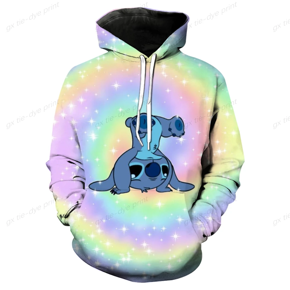 Disney Stitch Cartoon Co-branded Sweatshirt Los Casual Nationale Mode Shirt Hiphop Stijl Trend 2024 Herfst Nieuwe Stijl