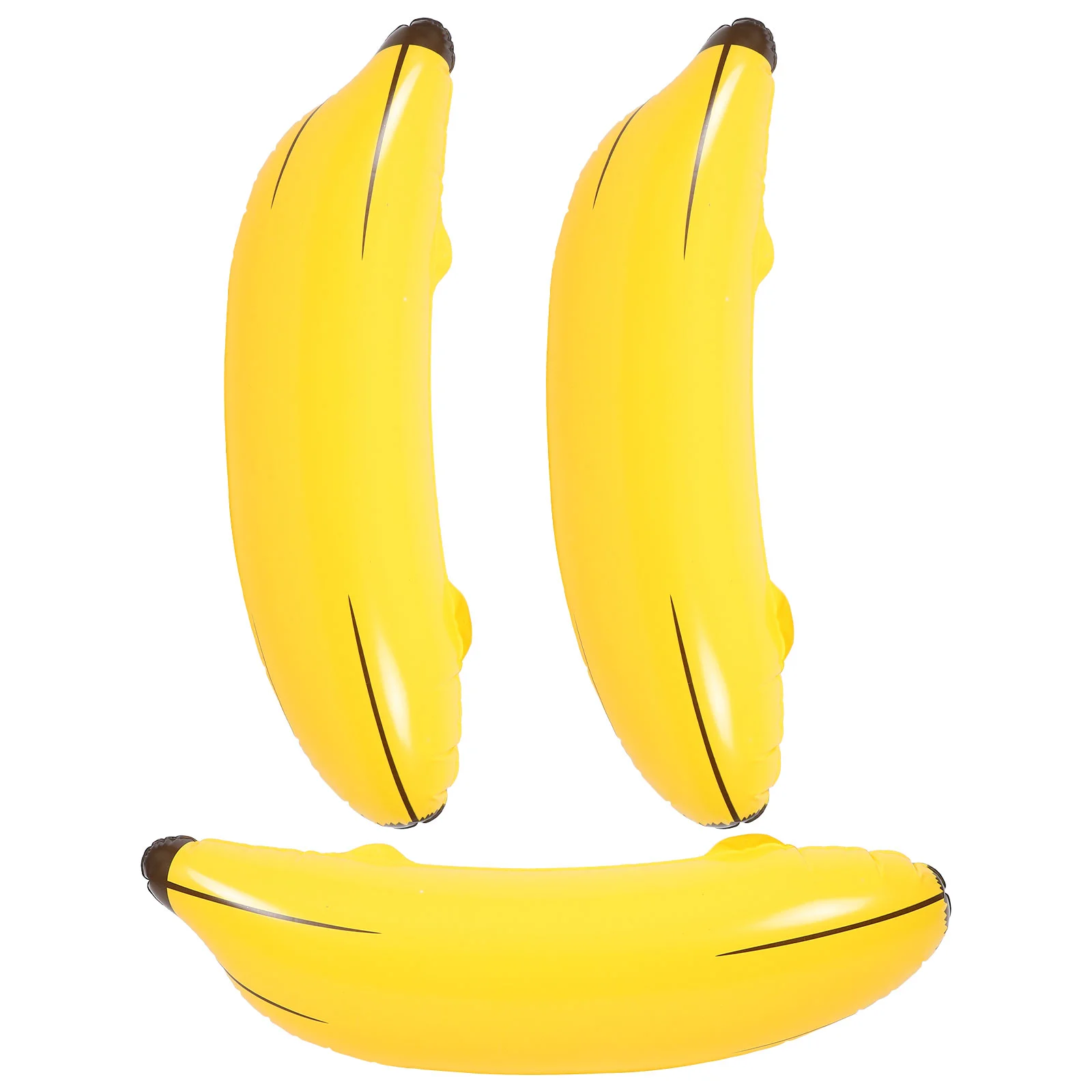 3 Pcs Inflatable Banana Toy Pool Engagement Decorate Game Pvc Props Party Child Bridal Shower