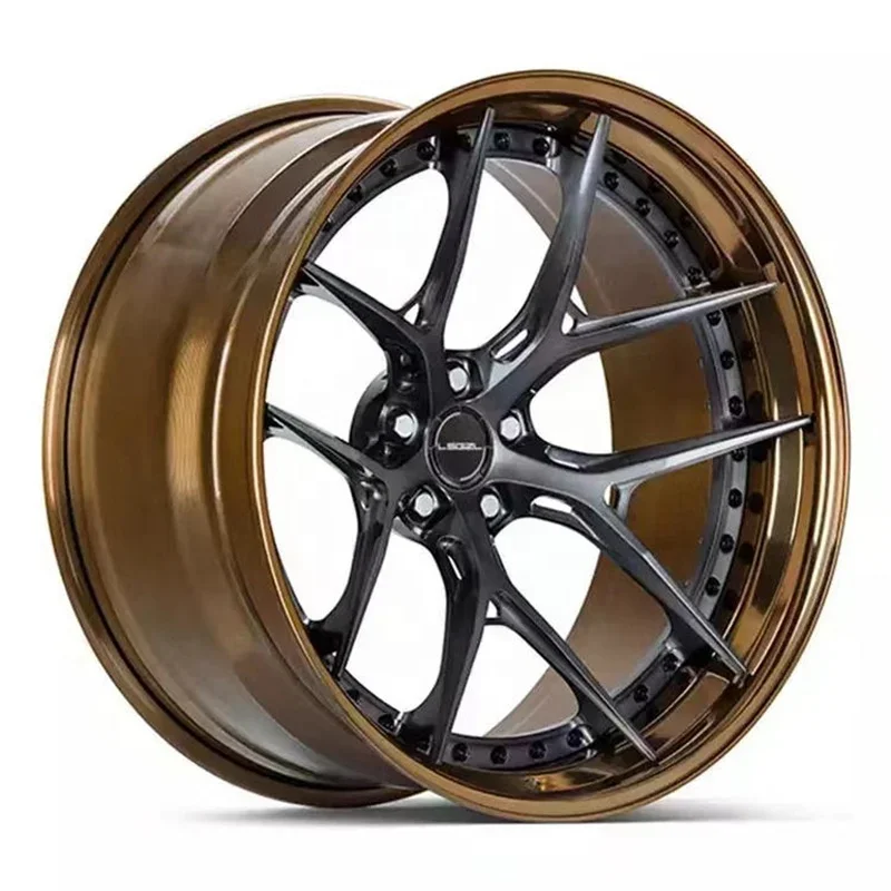 for 2 piece forged alloy gold colored car alloy wheel rim 18'' 19'' 20'' inch  Bmw Wheels F80 G20 G30 E90 E92 E93 F10 F35 wheels