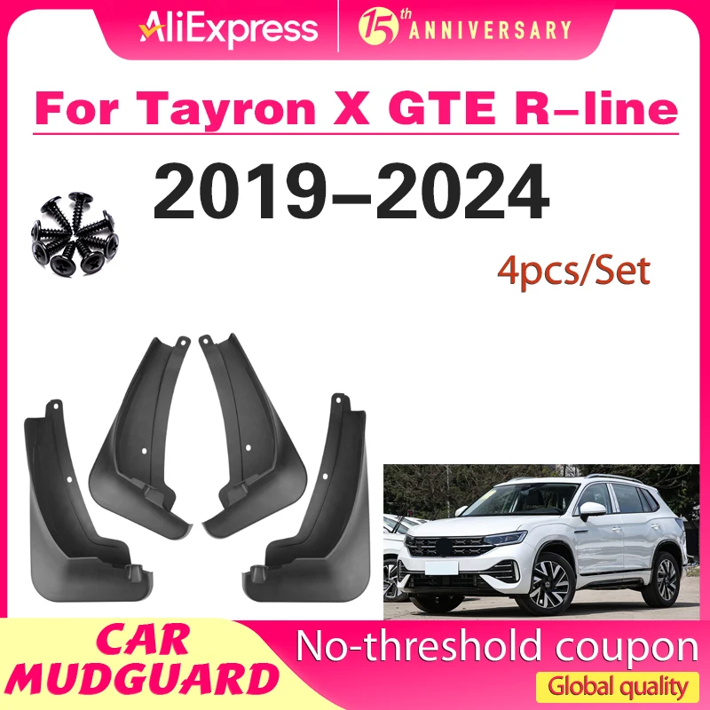 Mudguards Fender For VW Volkswagen Tayron X GTE R-line 2019-2024 Wheels Mudflaps Splash Guard Mud Flap Car Accessories