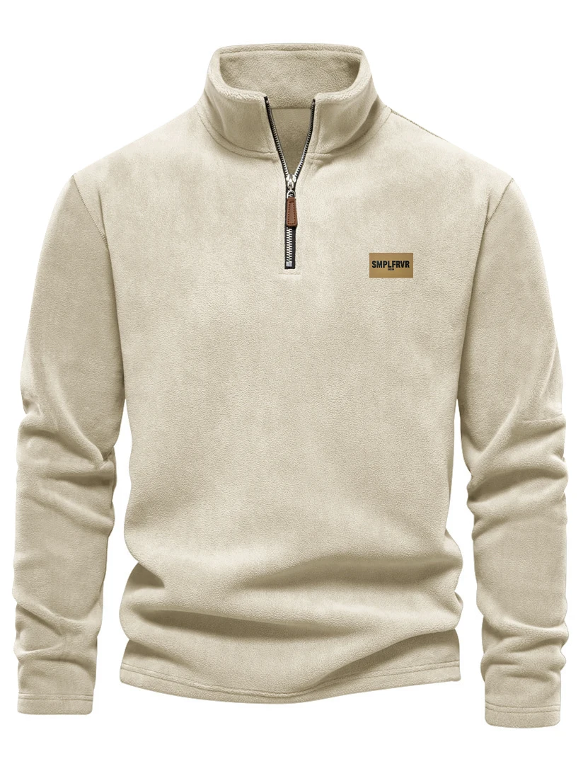 

Мужской уличный универсальный полуоткрытый флисовый пуловер