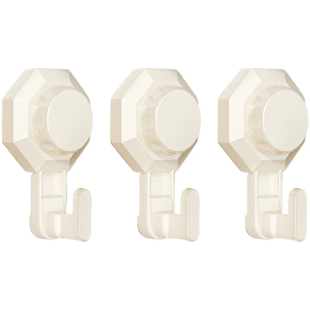ABS Suction Cup Hook Wall Mount Heavy Duty 5kg Load Bathroom Kitchen Organizer Clothes Towel Hanger No Drill Installation Tool