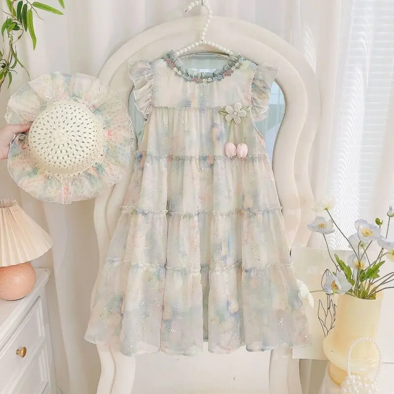 2026 Summer New Stylish Girls Dress Super Beautiful Unique Sweet Cute Pretty Gorgeous Dress for Children and Babies