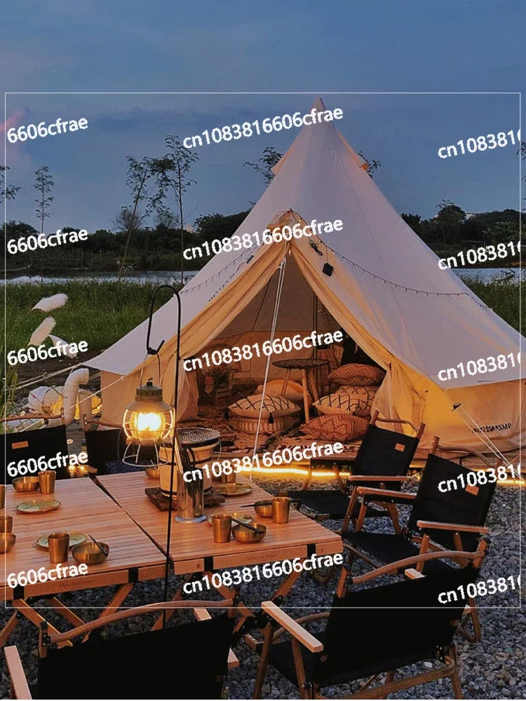 Yurt Tent Camping Camp Pyramid Picnic Outdoor Bed and Breakfast Hotel Overnight Camping Rain Gear