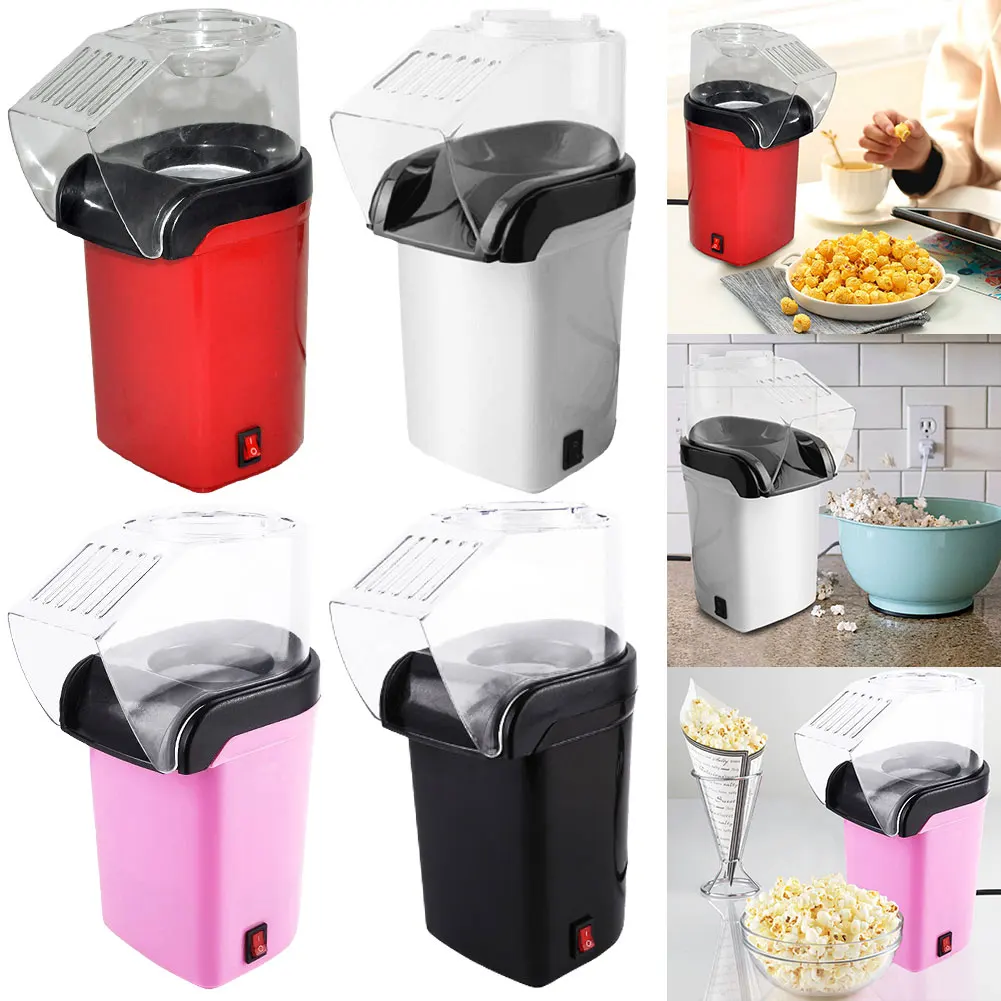 1200W Popcorn Machine Oil Free Hot Air Popcorn Popper Electric Hot Air Popcorn Maker for Home Kids Movie Night