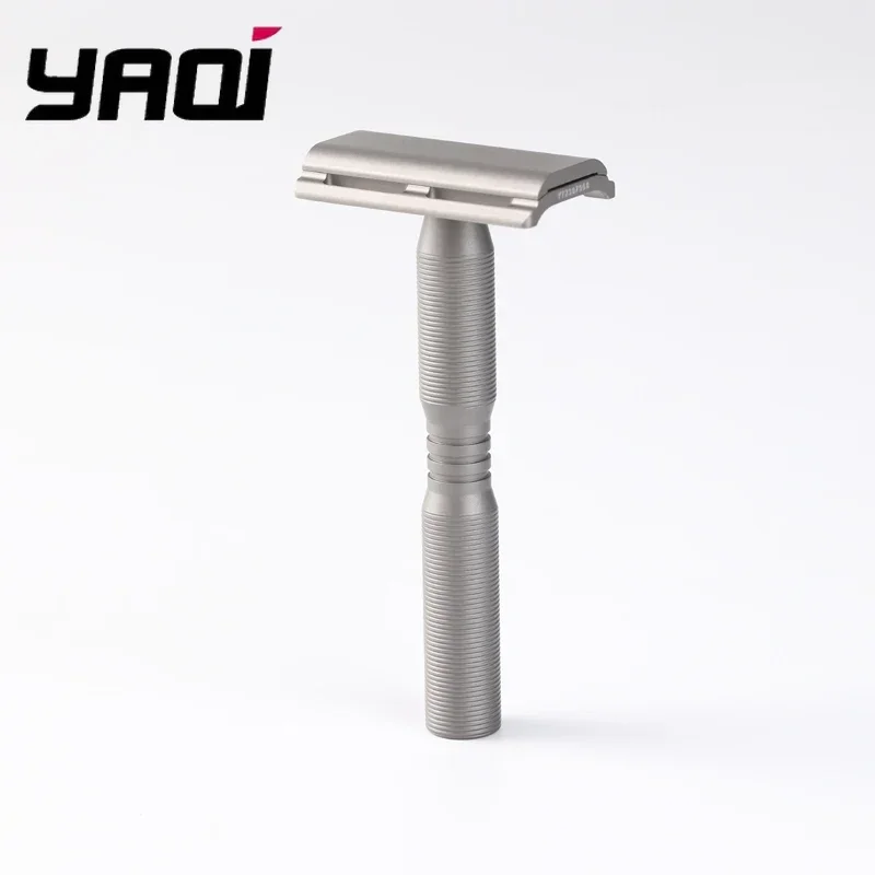 Afeitadora de barba YAQI Ghost, maquinilla de afeitar de seguridad ligera de titanio, afeitadora de barba coleccionables, regalo de cumpleaños para novio