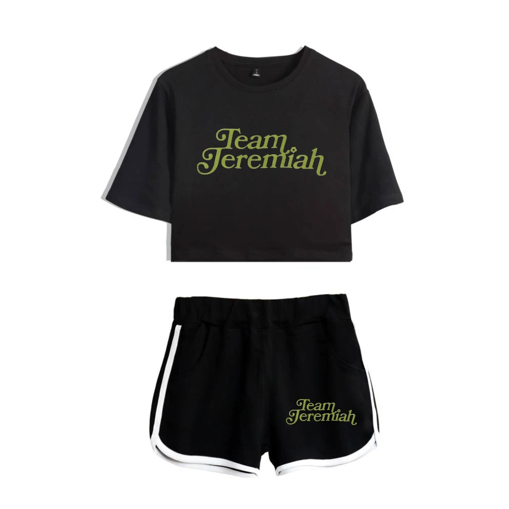 The Summer I Turned Pretty Season 2 Team Belly Jeremiah Merch Two Piece Set Short Sleeve Crop Top Navel Tee+Shorts Women's Sets