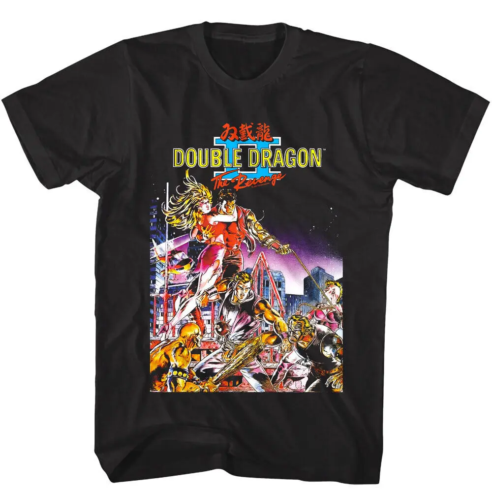 Double Dragon 2 The Revenge Game Cover Men's T Shirt 80s Technos Arcade Merch