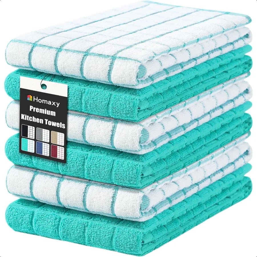 

Premium Cotton Kitchen Towels 16x 28 Large Natural Ring Spun 390 GSM Dish Towels er Absorbent Terry Kitchen Hand Towels Soft Te