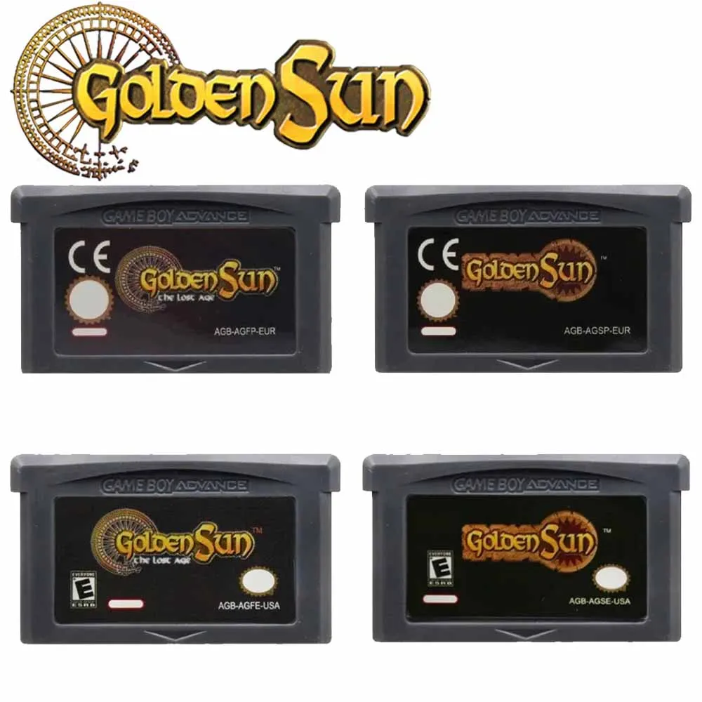 GBA Game Golden Sun Series GBA Game Cartridge 32-Bit Video Game Console Card Golden Sun The Lost Age for GBA NDS