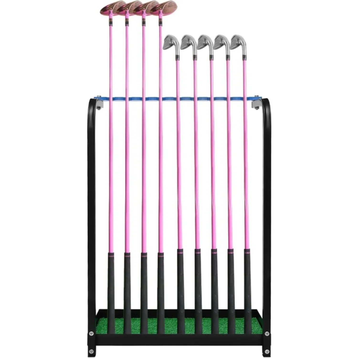 

Стойка для гольф-клуба, металлический органайзер для хранения клюшек для гольфа, напольная подставка, ящик для хранения, посадочная стойка, оборудование для хранения, 19,68 x 10,