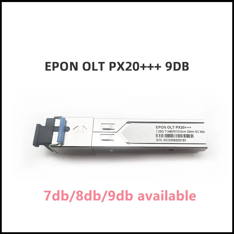 FTTH EPON GBIC PX20+++ 20KM 1.25G Optical Fiber PON Module 7/8/9db SC Port, Compatible with BDCOM TPLINK Ubiquiti HIOSO VSOL