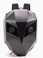 EU QUALITY Motorcycle LED Backpack Large Capacity Programmable Waterproof Carbon Fiber Textured Digital Backpack for Travel