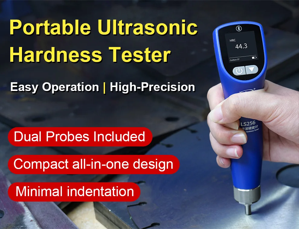 Portable Ultrasonic Hardness Tester 256 Model 20N for Metal Alloy Weld Pipe Testing