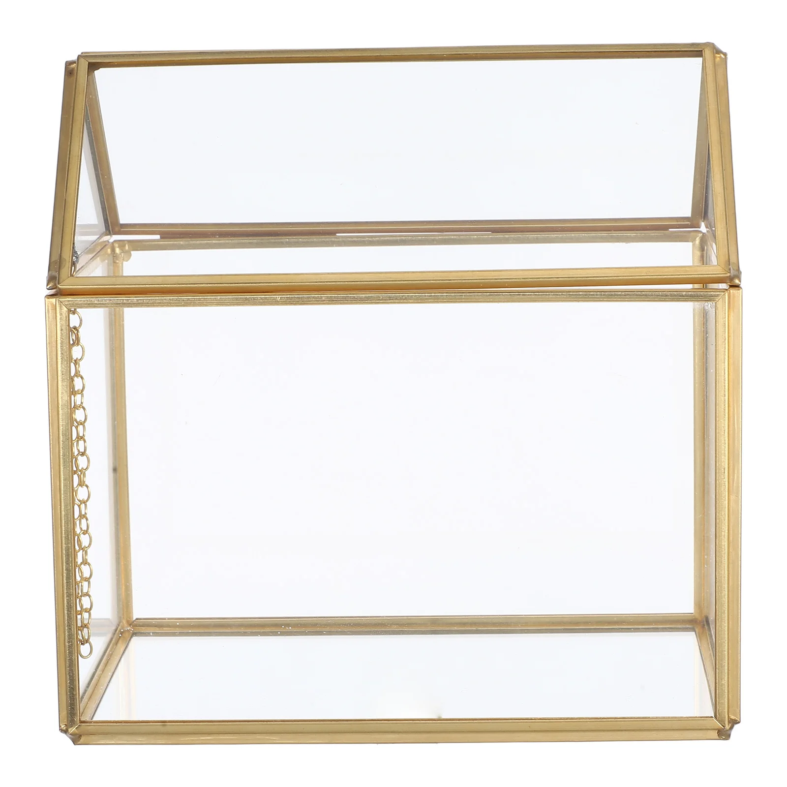 

Indoor Glass Greenhouse Terrarium Planter Box Lid Geometric Handmade Shape Tabletop Succulent Air Plant Moss Display