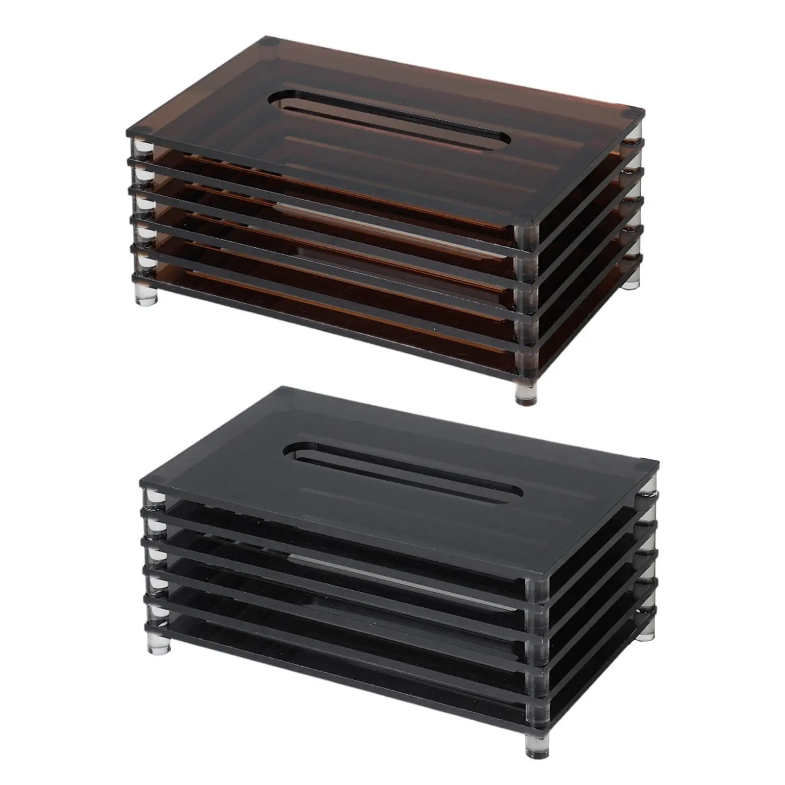 Napkin Box Holder Acrylic Tissue Box Cover for Toilet Washroom Living Room