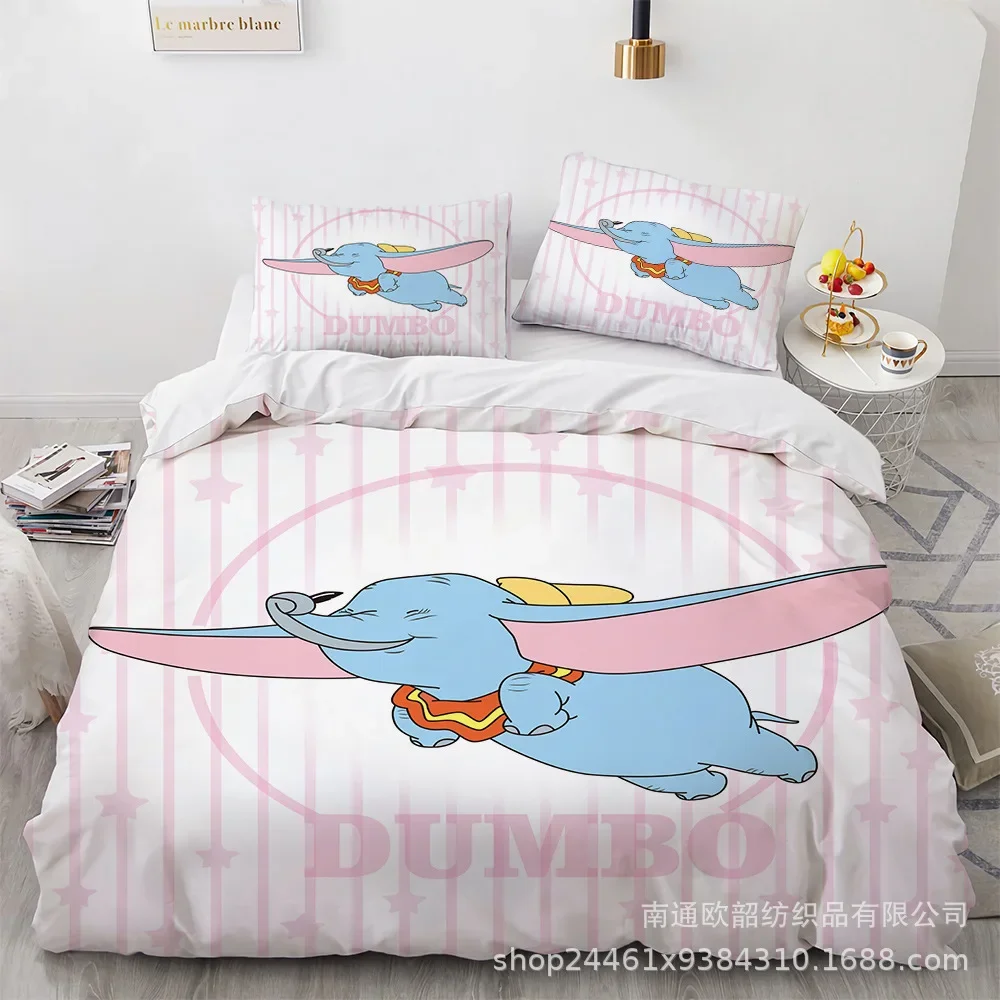 Dumbo Movie Bedding Sets Comforter Quilt Bed Cover Duvet Cover Pillow Case 2-3 Pieces Sets Kids Adult Size Home Decoration