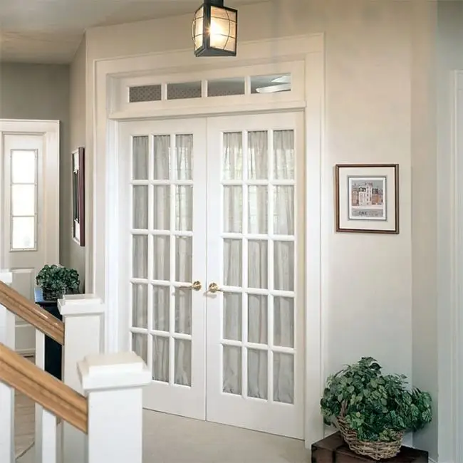 Luxurious Villa French Entrance Door Aluminum Frame Tempered Glass French Style Security Doors Fashionable Durable French Doors