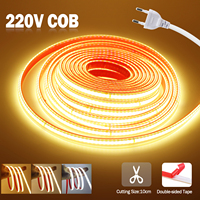 AC 220V COB Strip IP65 Waterproof 10CM Cut 240Leds/M 3000K 4000K 6000K Home Decor Flexible Ribbon Rope Tape LED Light