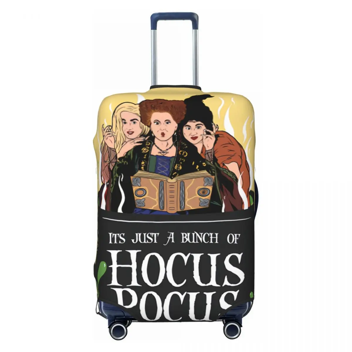 

Halloween Hocus Pocus Witch Travel Luggage Cover Dust Proof Horror Film Suitcase Cover Protector Fit 18-32 Inch