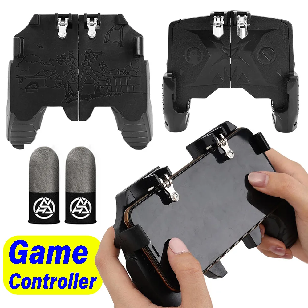 Mobiles Gamepad PUBG mit Fingerhüllen für iPhone/Android Steuerungsauslöser Free Fire PUBG Controller für Handy Gamepad Joystick