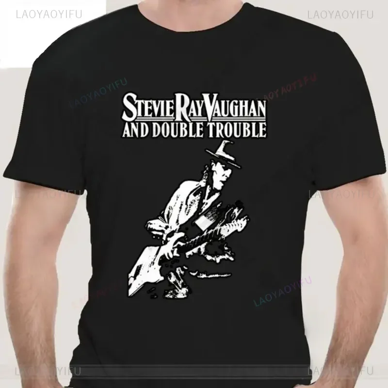 Man Woman Tee Stevie Ray Vaughan Guitar Blues Rock Legend SRV Unisex O-neck Fashion Graphic T Shirts Men Streetwear Clothing